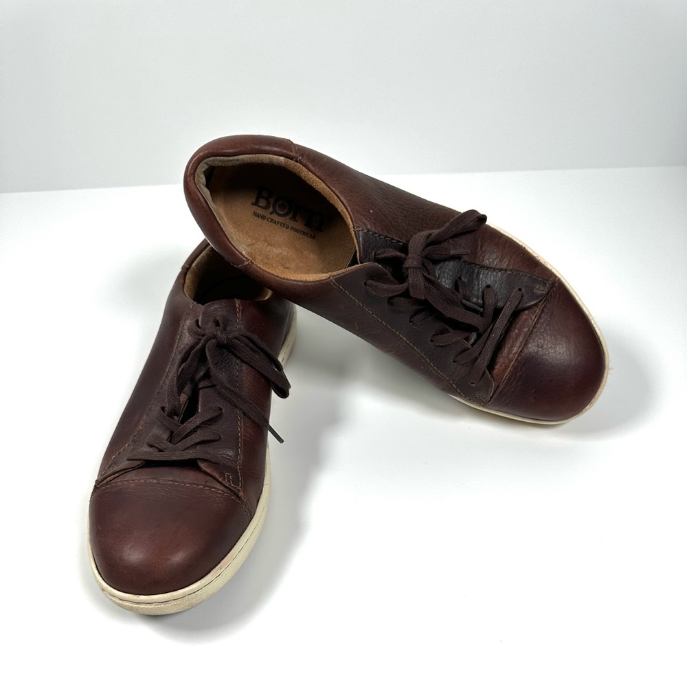 Born Shoes Men's Sz 10. Brown Leather Allegheny Lace-Up Casual Sneakers